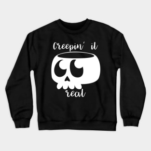 Funny Halloween Skull Gift Crewneck Sweatshirt